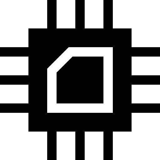 Chip cpu electronics processor icon Chip cpu electronics processor icon