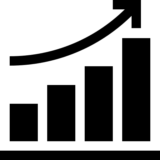 Growth statistics business and finance growth icon