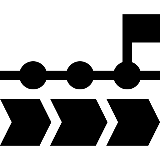 Process goal organization flag icon