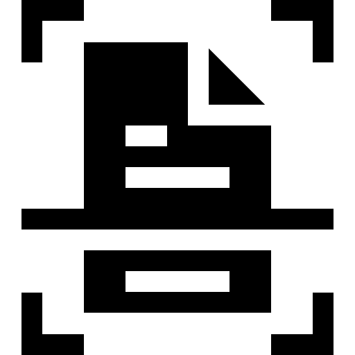 Scan paper document files and folders icon