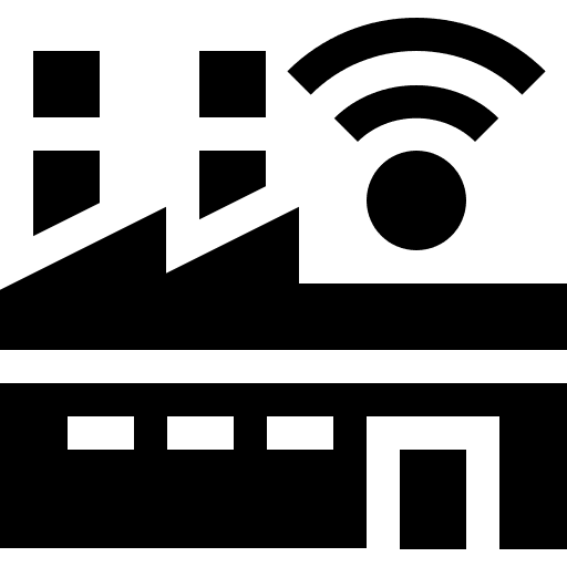 Smart factory manufacturing industrial power plant icon