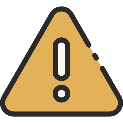 Caution warning exclamation mark signaling icon