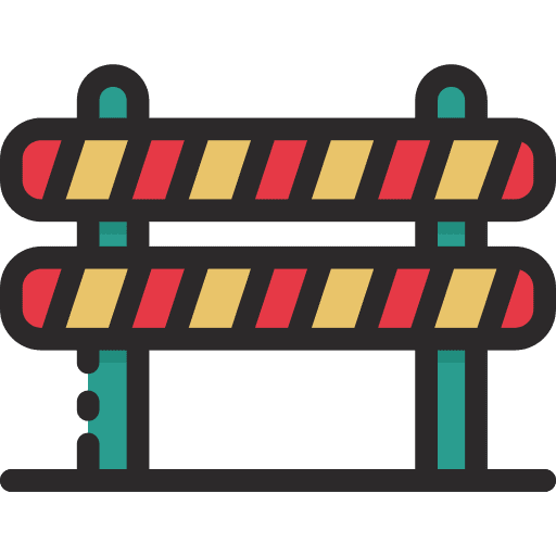Barrier road sign signaling road block icon Barrier road sign signaling road block icon