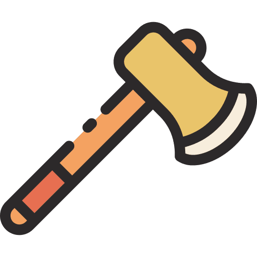 Axe carpenter axe fire extinguisher icon Axe carpenter axe fire extinguisher icon