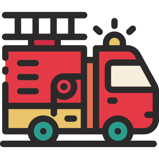 Fire truck firefighter car automobile emergency icon Fire truck firefighter car automobile emergency icon