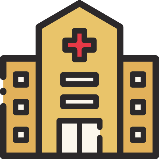 Hospital buildings hospital architecture and city icon Hospital buildings hospital architecture and city icon