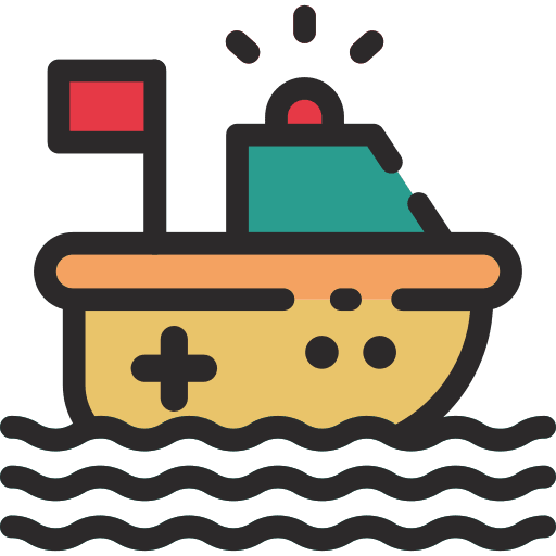 Rescue boat ship security transportation icon Rescue boat ship security transportation icon