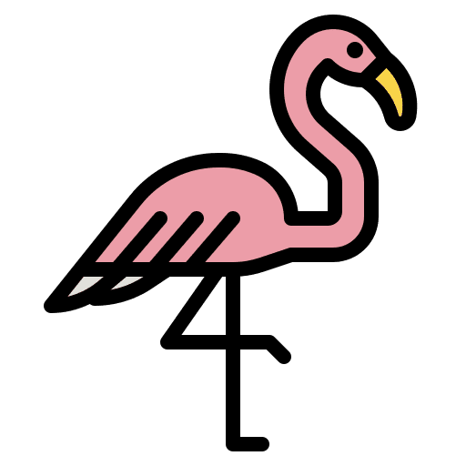 Flamingo animal kingdom bird wildlife icon