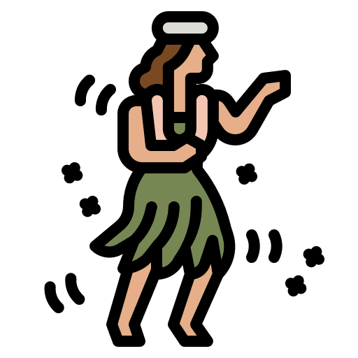Hawaiian people dancer dancing icon