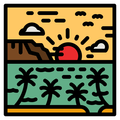 Sunset sea nature sunset icon