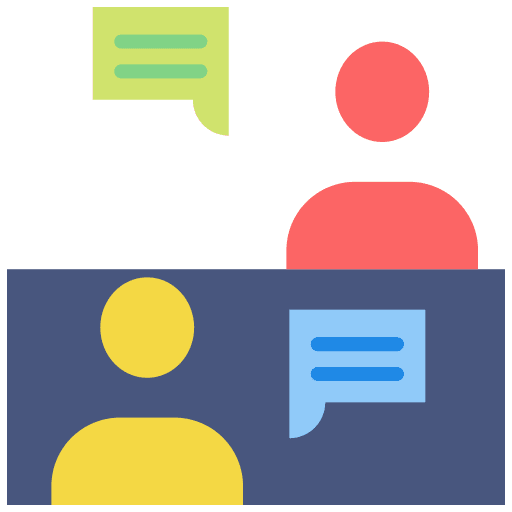 Interview job interview face to face communications icon