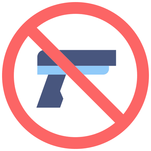 No weapons no weapons guns forbidden icon