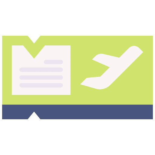 Ticket airplane ticket travel icon