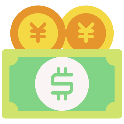 Currency notes stack yen icon Currency notes stack yen icon