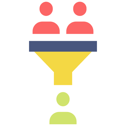 Conversion recruitment funnel customer icon Conversion recruitment funnel customer icon