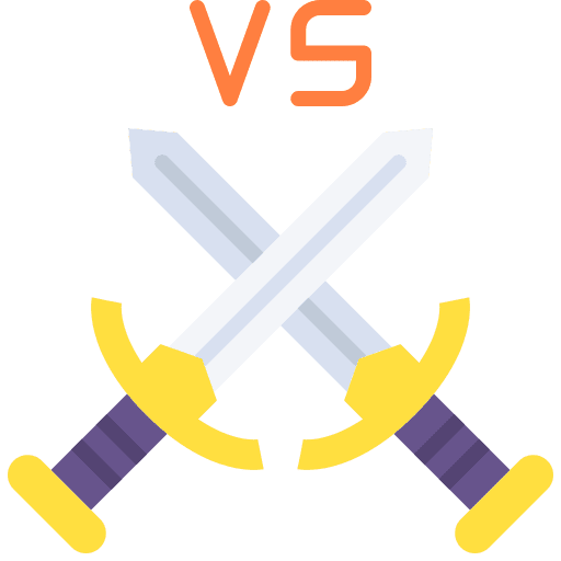 Player versus player vs pvp swords icon