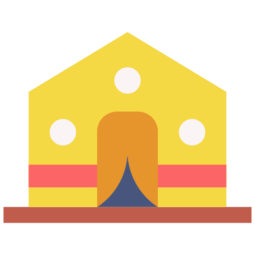 Refugee camp healthcare and medical hospital tent icon Refugee camp healthcare and medical hospital tent icon