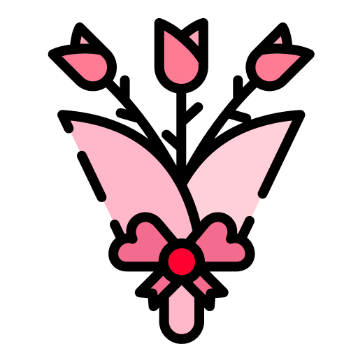 Flower bouquet roses flower bouquet surprise icon