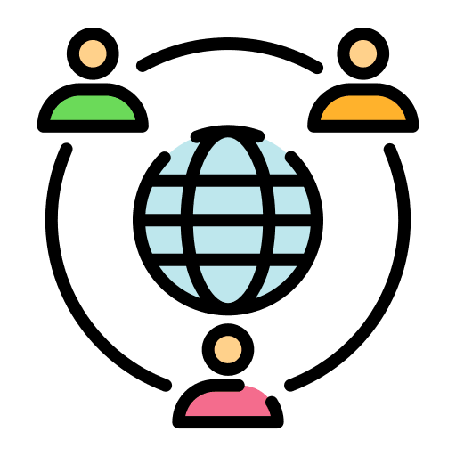 Organization people marketing connection icon Organization people marketing connection icon