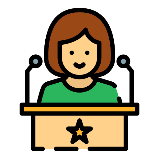 Politician election woman government icon