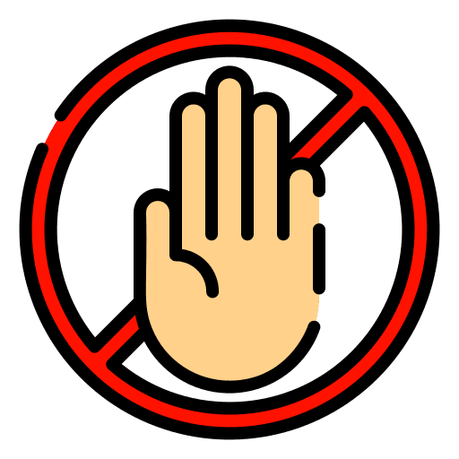 Stop violence stop violence signaling signal icon