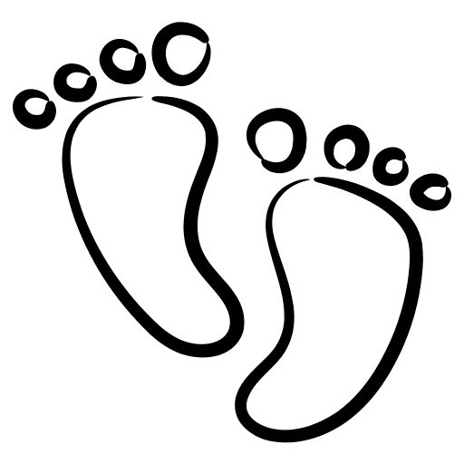 Footprint footprint shoes steps icon