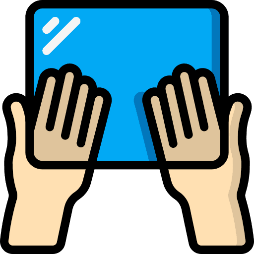 Display smartphone glass tablet icon