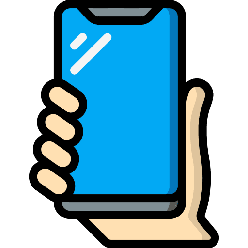 Smartphone phone call hand phone icon