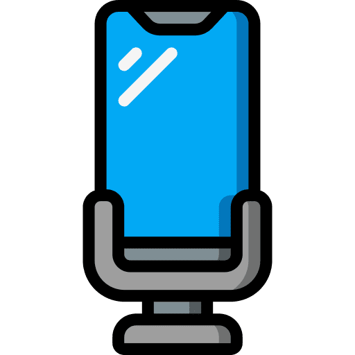 Smartphone stand holder smartphone icon