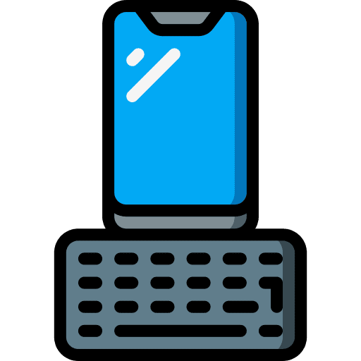 Smartphone mobile phone device keyboard icon