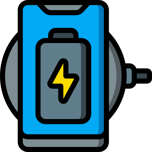 Wireless charger smartphone wireless charger device icon