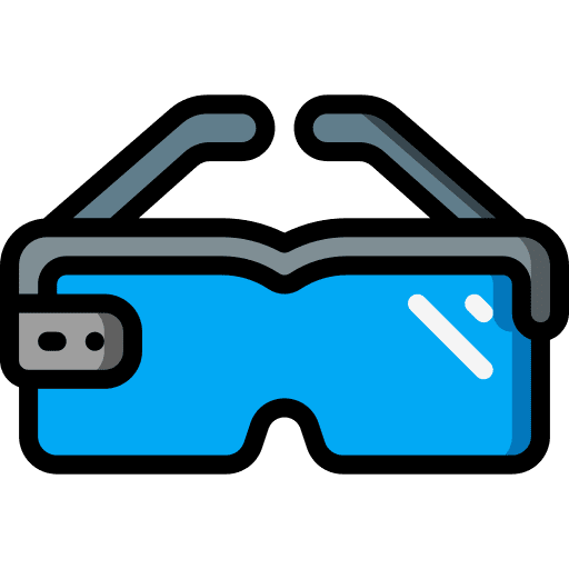 Smart glasses internet of things virtual reality glasses augmented reality icon