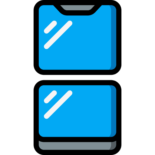 Smartphone display phone split icon