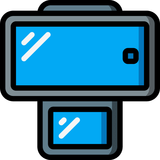 Smartphone screens display attachment icon