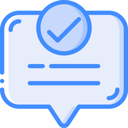 Check mark message check mark check icon