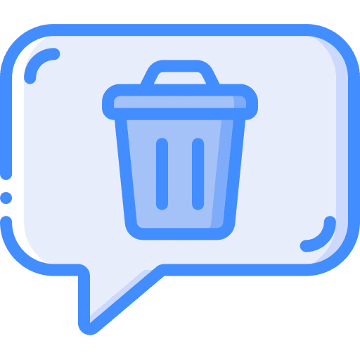 Delete message ui speech bubble chat bubble icon