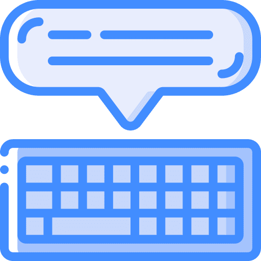 Keyboard posting type communications icon Keyboard posting type communications icon