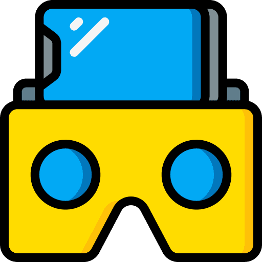 Virtual reality cardboard gaming vr glasses icon