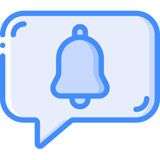 Bell chat box speech bubble alert icon Bell chat box speech bubble alert icon