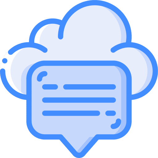 Cloud cloud chat box speech bubble icon Cloud cloud chat box speech bubble icon