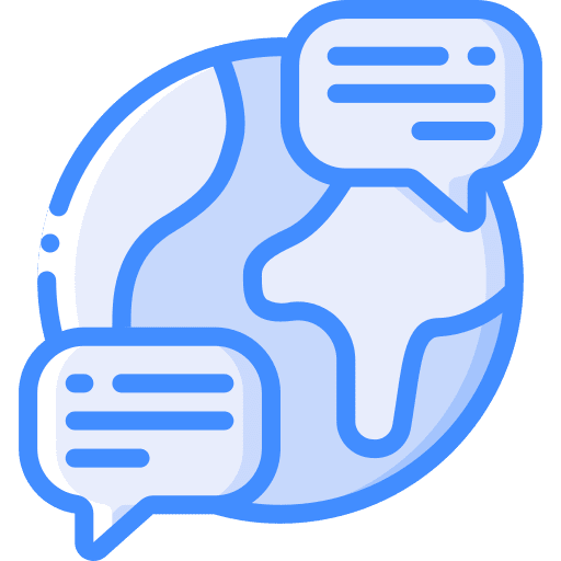 Globe communications communication speech bubble icon Globe communications communication speech bubble icon