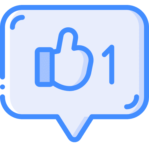 Like notification message like icon Like notification message like icon