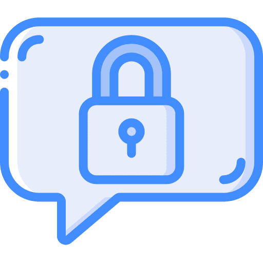 Message privacy conversation secure icon Message privacy conversation secure icon
