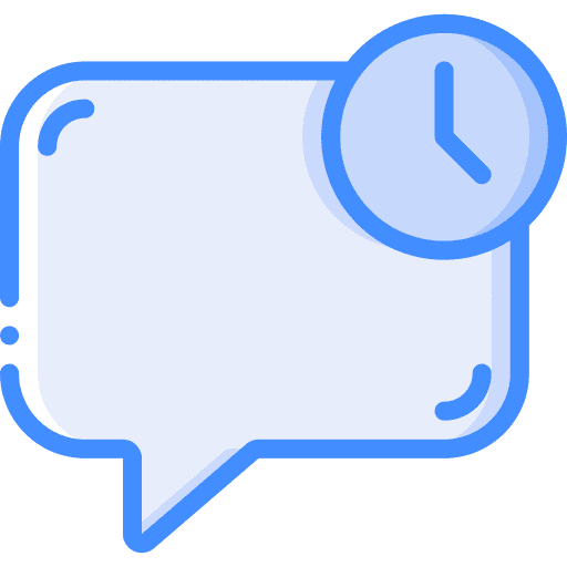 Time speech bubble conversation chat box icon Time speech bubble conversation chat box icon