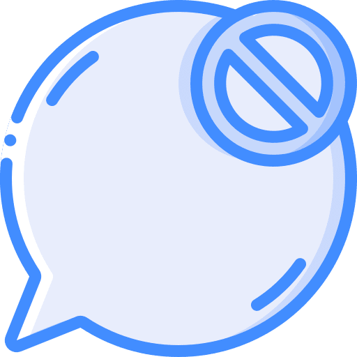 Blocked talk communications blocked icon Blocked talk communications blocked icon