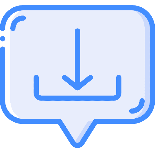 Downloading chat box speech bubble message icon Downloading chat box speech bubble message icon