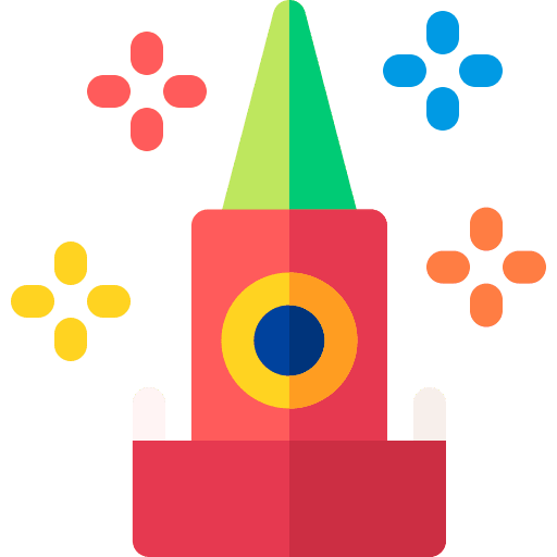 Fireworks birthday and party party view icon Fireworks birthday and party party view icon