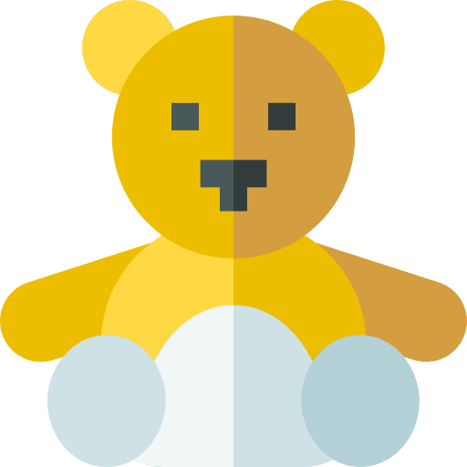 Teddy knitted teddy kid and baby icon