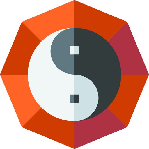 Yin yang philosophy asian shapes and symbols icon Yin yang philosophy asian shapes and symbols icon