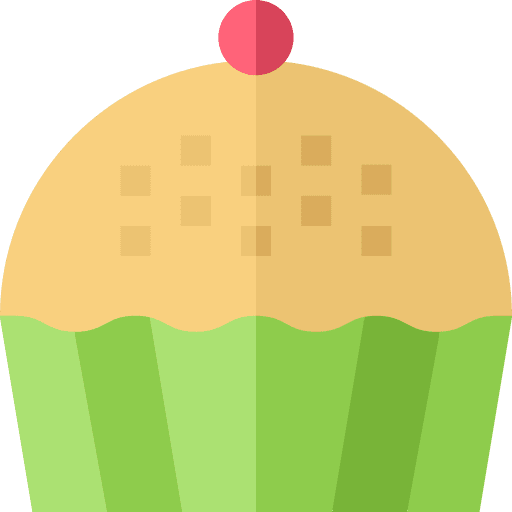 Cupcake sweet birthday muffin icon